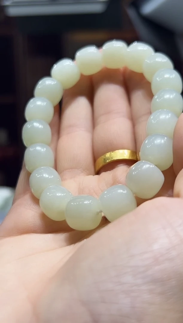 未镶嵌手串和田玉新疆和田玉卡12 手串