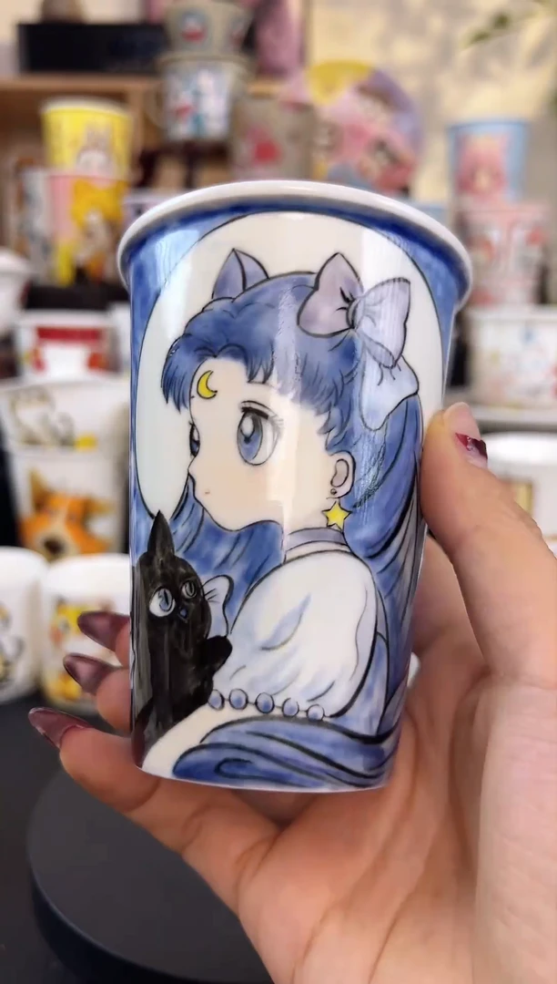 【闪购商品】摆件笙笙漫 手工手绘陶瓷杯杯