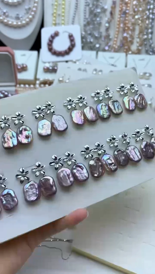 合金淡水珍珠耳饰多样性发其一