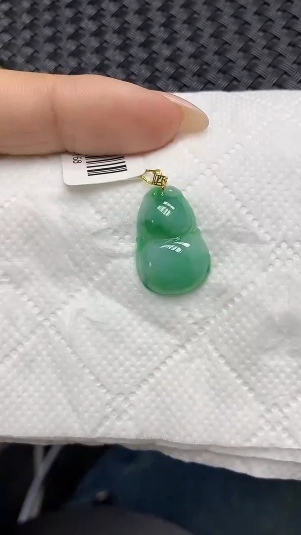 颈饰18K金镶嵌翡翠11111111111