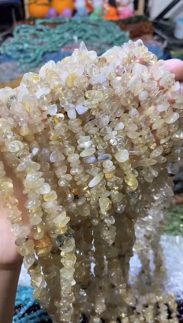 水晶珠宝半成品未镶嵌金发晶