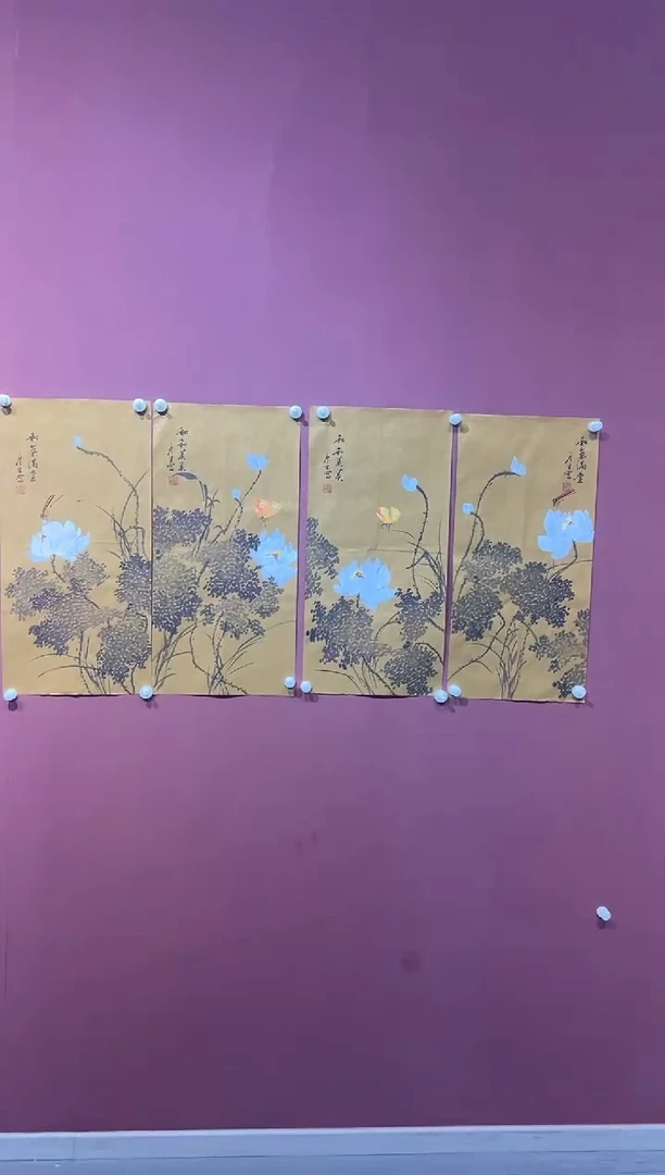国画周彦生花鸟福利馆藏作品1套