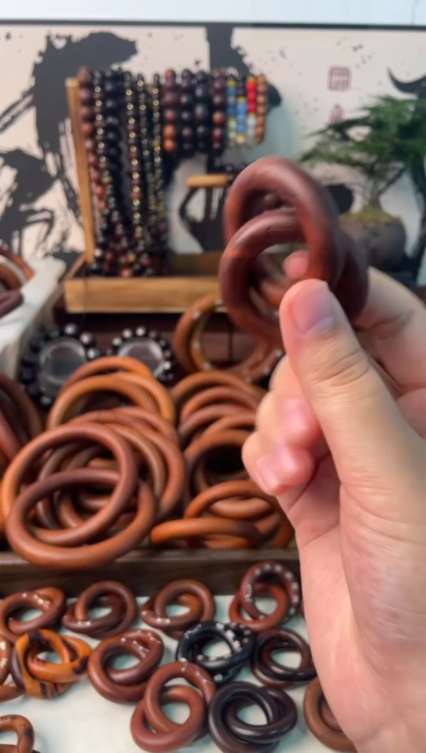 木桃木2.5乾坤圈六七星虎皮纹一物一拍