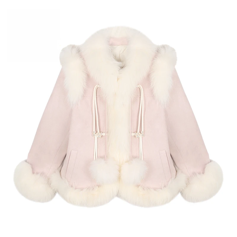 【林金金】秋冬高端设计感狐狸毛鹅绒服预D3YRF9054A