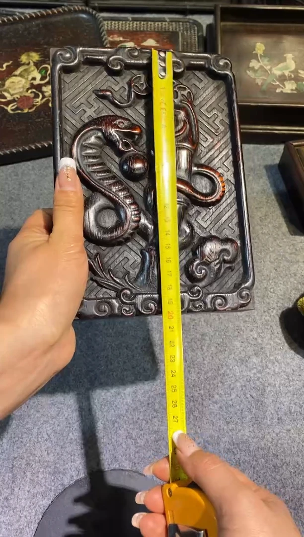 木紫檀拆件雕刻板以直播间实物为准微瑕老物件