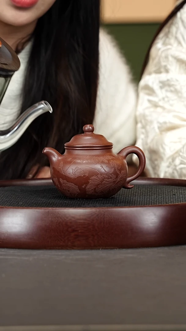茶壶紫砂47CH莲子 紫檀泥 260cc