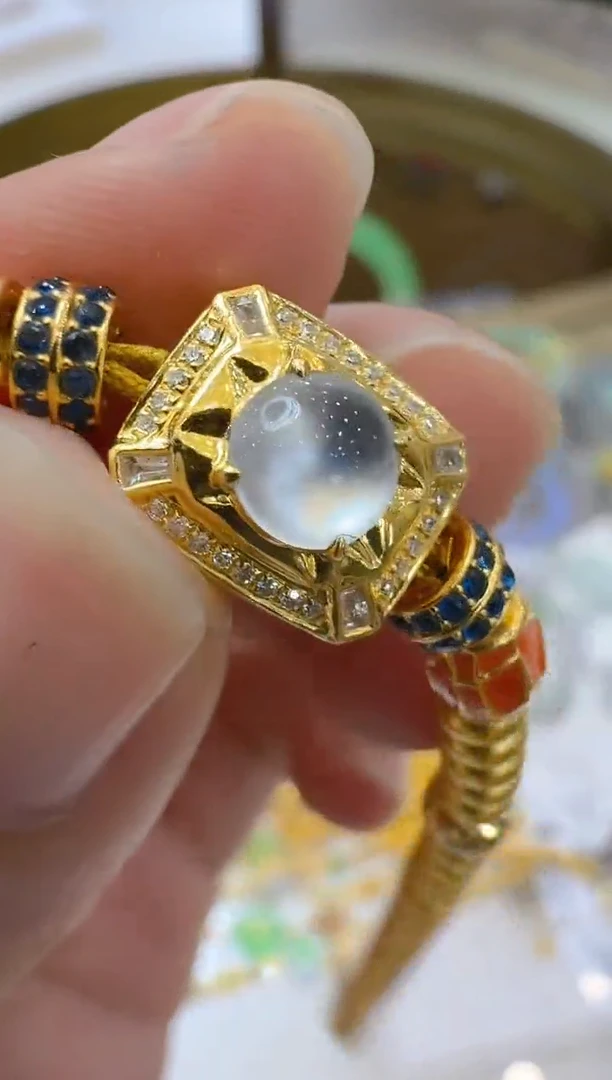 18K金镶嵌手链翡翠多样性团购发一件