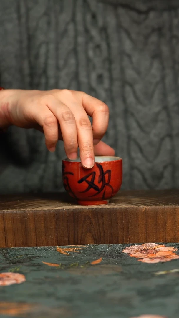 杯釉下彩手工手绘同款陶器