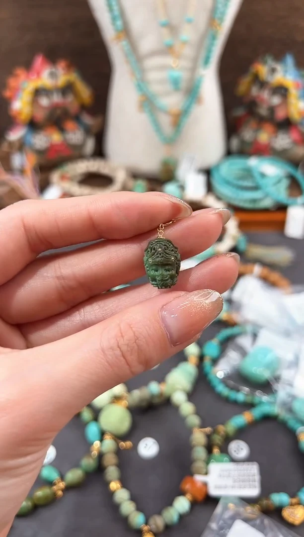 【闪购商品】绿松石提溜18K金镶嵌绿松石提溜