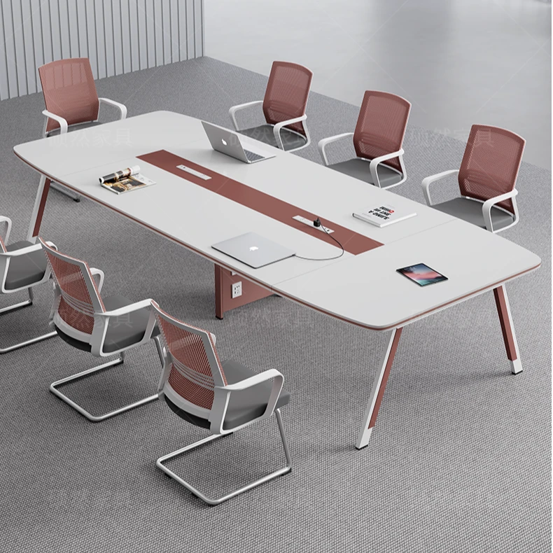 创意会议室桌长桌简约现代培训桌长条桌大小型洽谈桌椅组合工作台