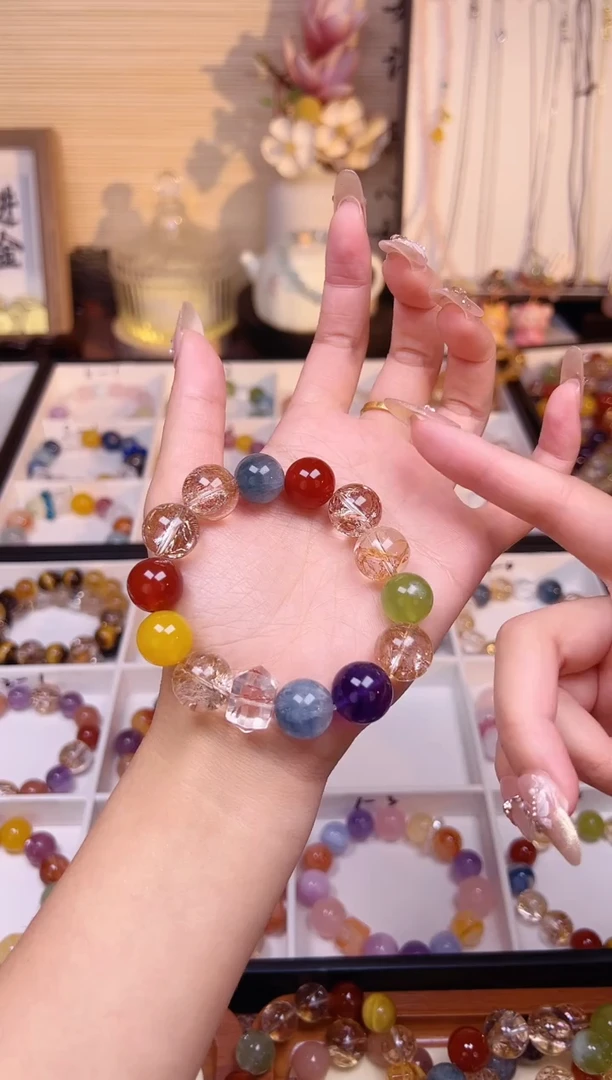 未镶嵌手串水晶青花瓷