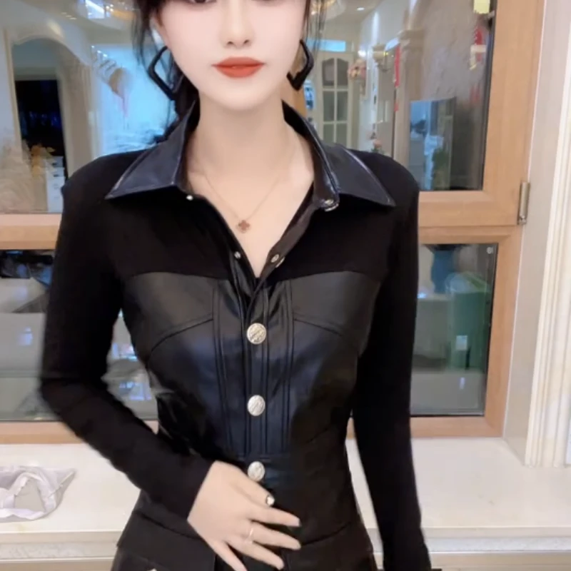 英伦街头风时尚连衣裙女2025年冬季新款长袖翻领单排扣收腰中长裙