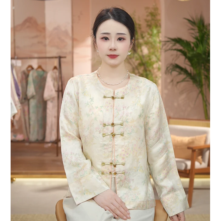 《 浅夏绿意-外套》新中式提花国风时尚休闲品质防晒透气上衣外