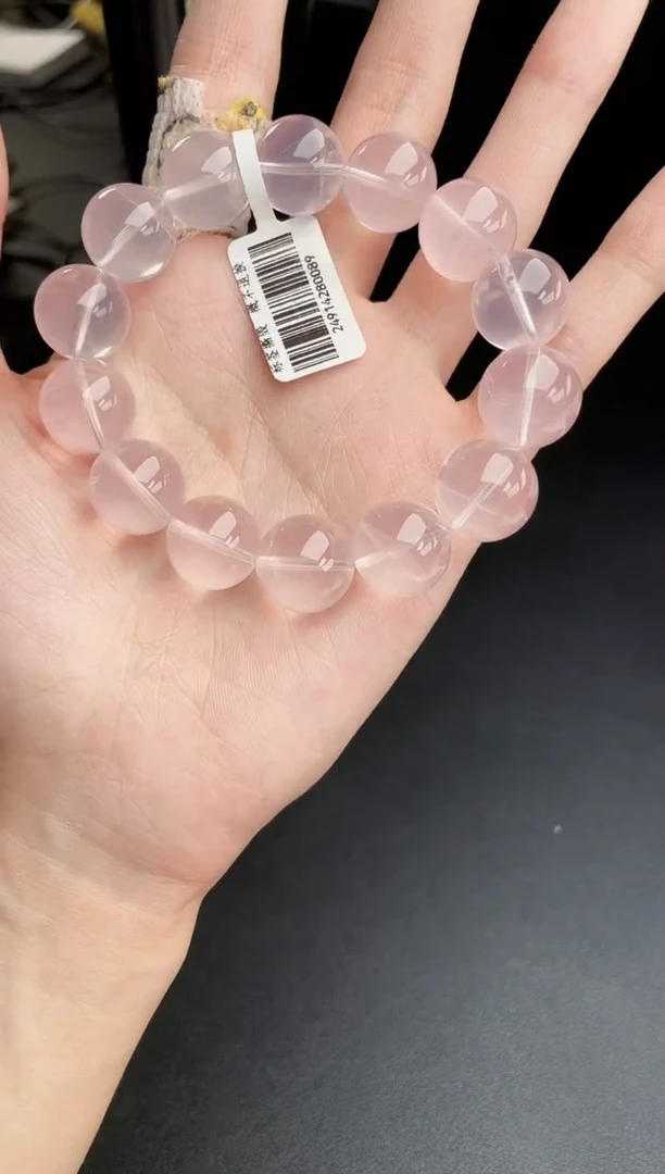 【闪购商品】水晶手链未镶嵌水透体马粉14mm