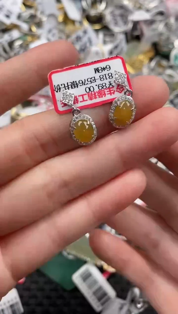 银S925镶嵌戒指翡翠333               4