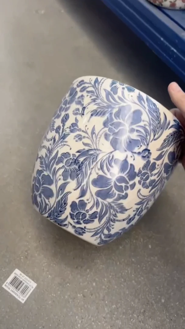 【闪购商品】陶瓷花盆高19cm内口17cm