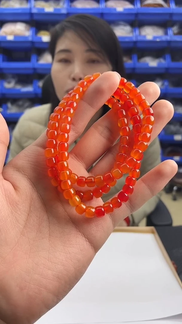 【闪购商品】玛瑙手饰未镶嵌血胆金莲项链108珠多样性发一