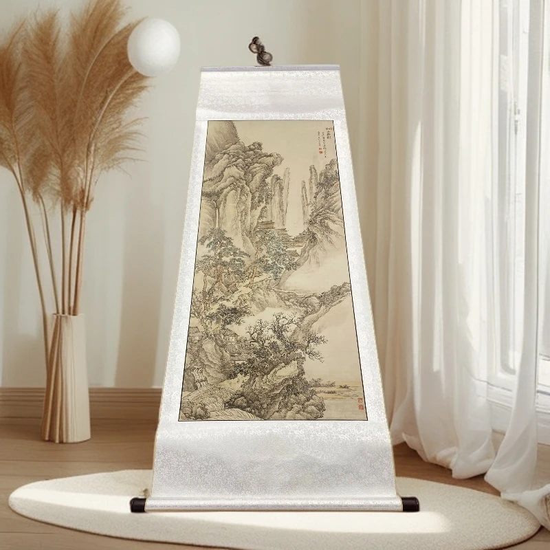 忆墨文化·清代·王翚《仙山楼阁》172*60 客厅·馆藏级微喷 复刻挂画