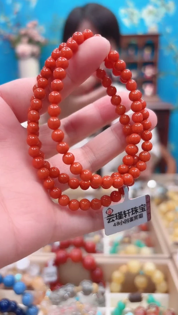 未镶嵌手串南红玛瑙设计款珠串