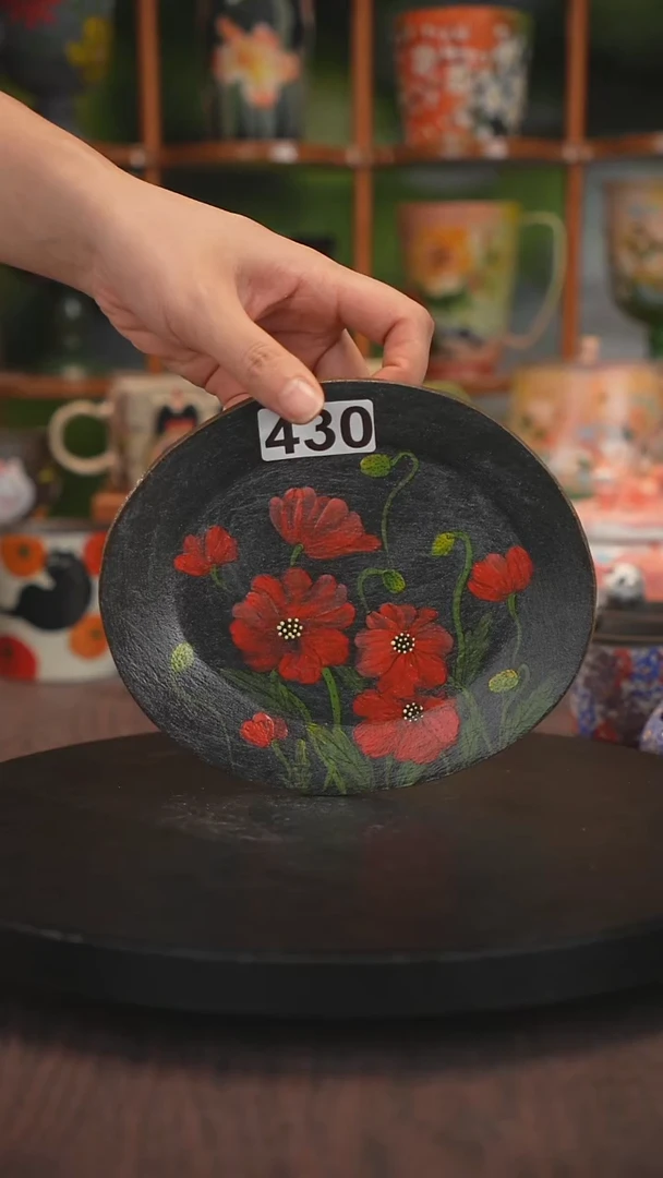 紫砂油画釉下彩手绘430