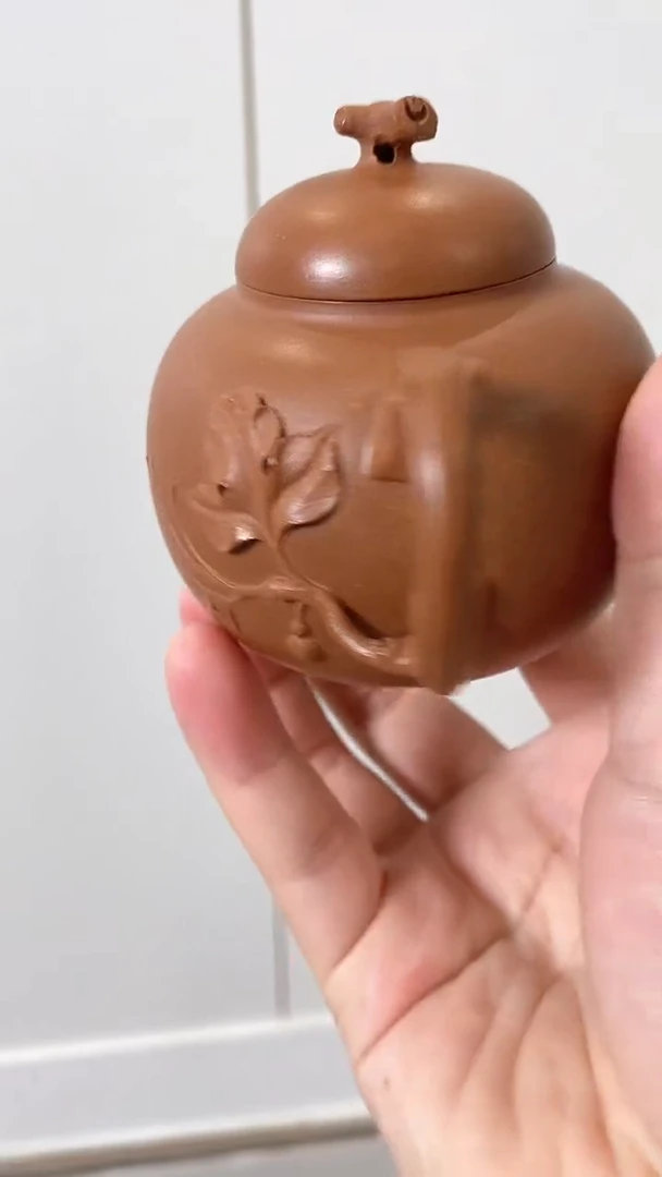 茶壶紫砂贴叶葫芦壶