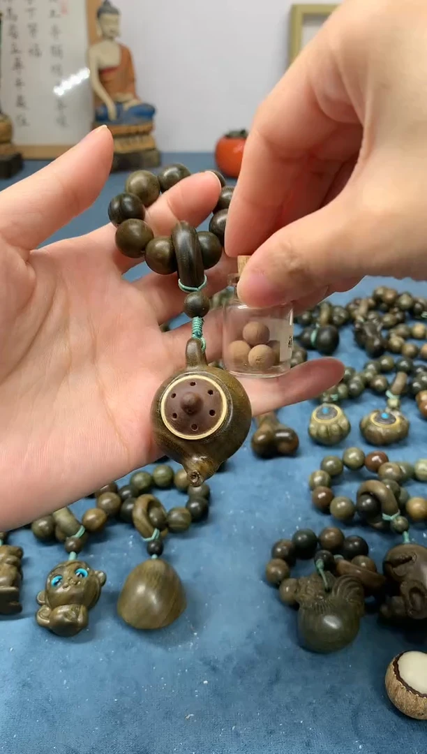 【闪购商品】维腊木（绿檀）把件把把壶香囊 送1瓶香丸