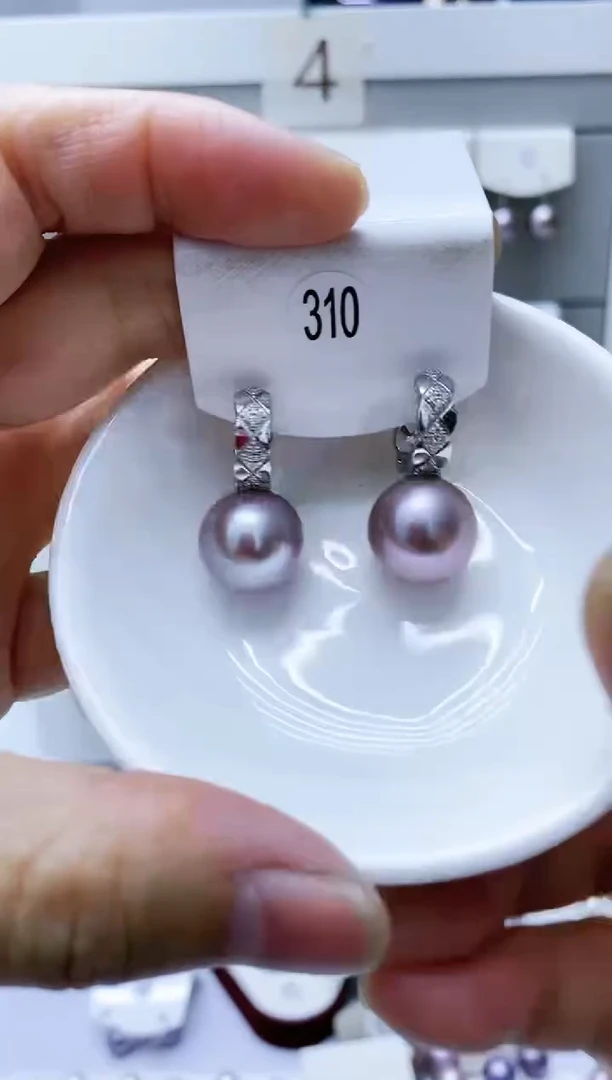 【闪购商品】淡水珍珠耳饰银S925镶嵌310