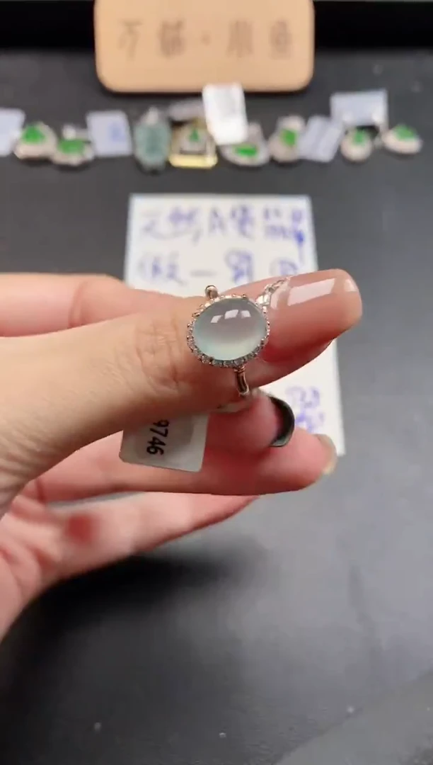 银S925镶嵌戒指翡翠51511