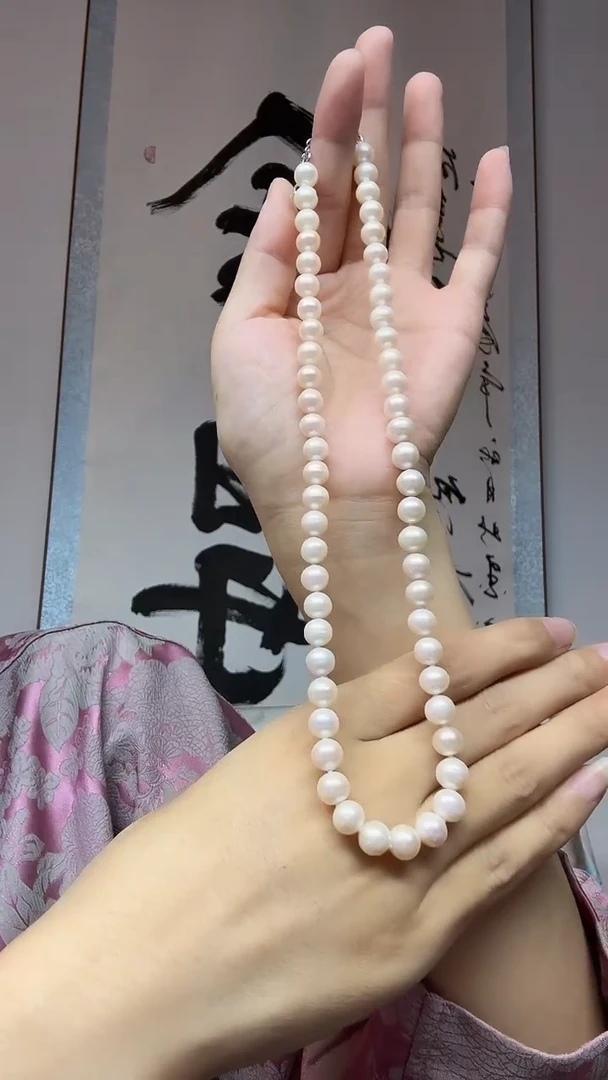 淡水珍珠未镶嵌项链约卡7