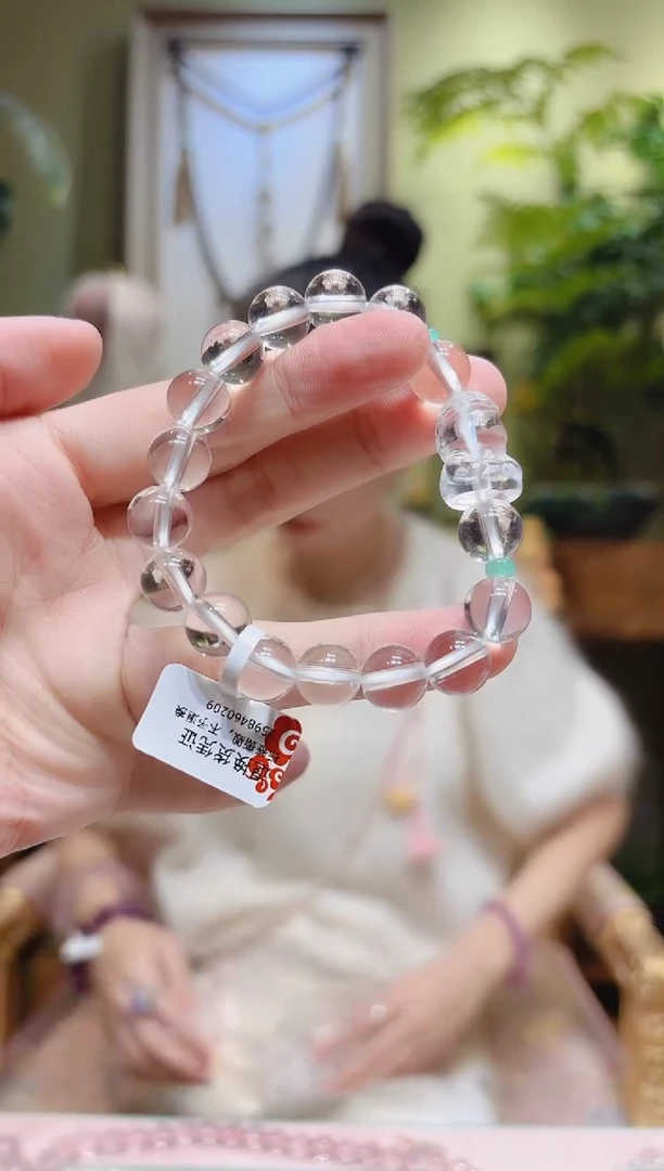 【闪购商品】水晶手串未镶嵌无相佛圆珠白水晶手串