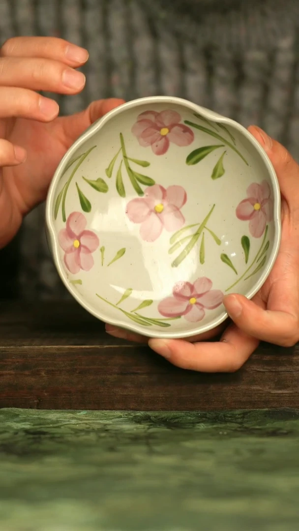 陶瓷青诗集手工手绘瓷器