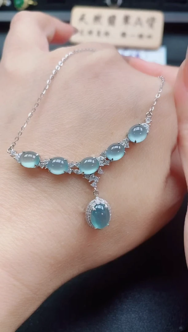 套链银S925镶嵌翡翠1