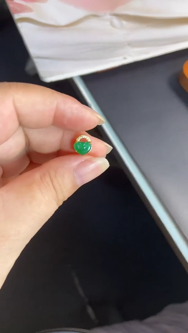 吊坠(不含链)银S925镶嵌翡翠1