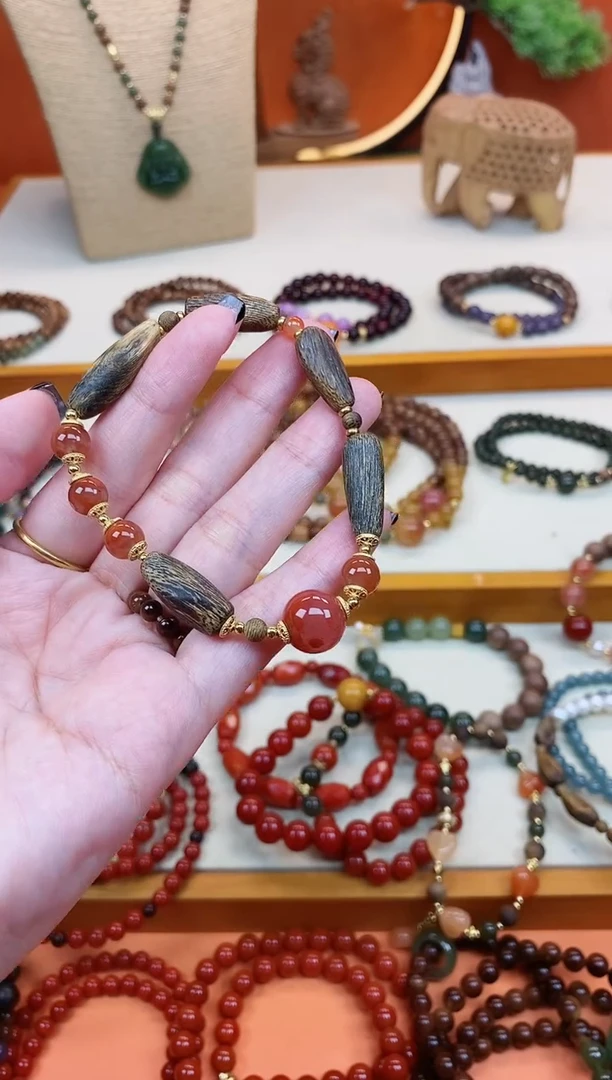 木质非金属单圈莺歌绿冰飘香香手串