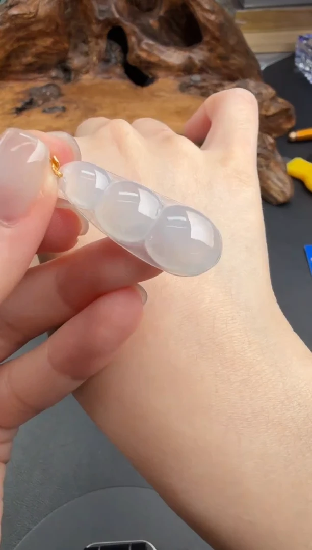 吊坠(不含链)18K金镶嵌翡翠翡翠饰品-91