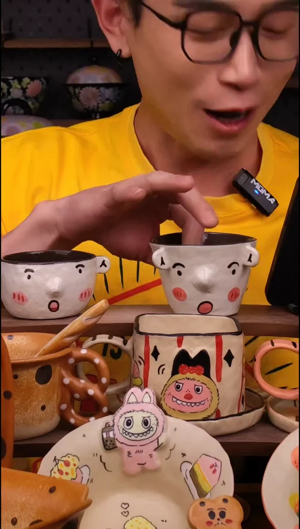 杯子大小号，2件套-景德镇可爱设计师款陶瓷