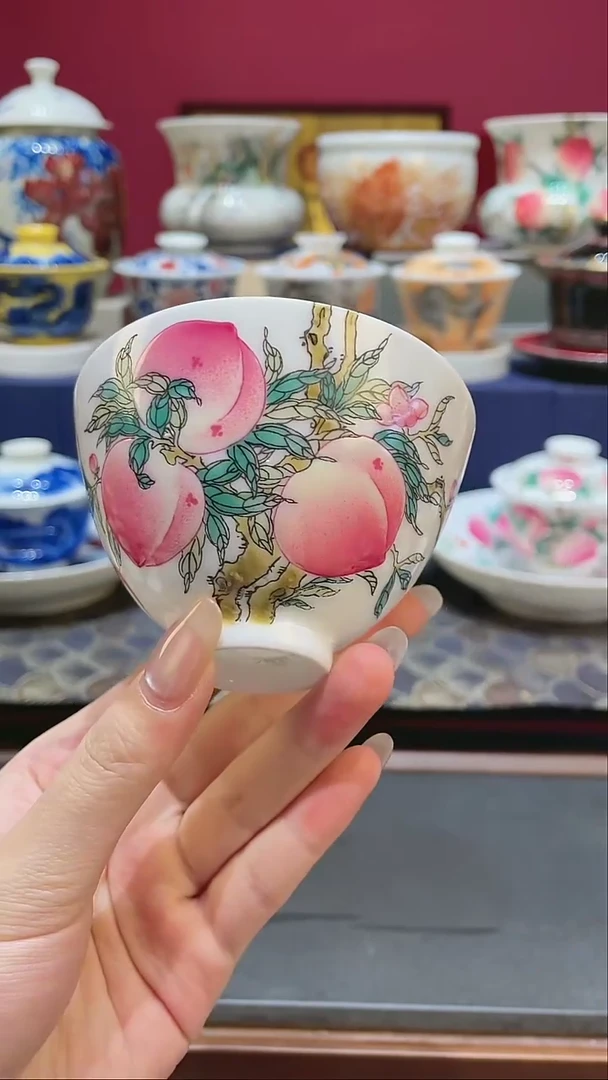 瓷片景德镇微瑕手工手绘陶瓷