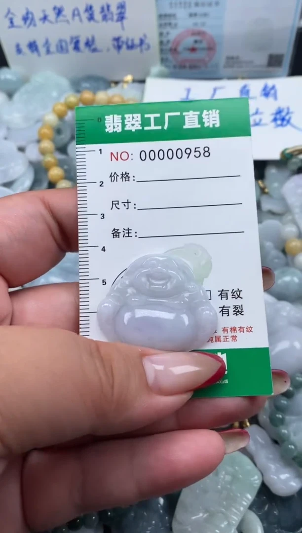 翡翠未镶嵌颈饰天然A货翡翠0958