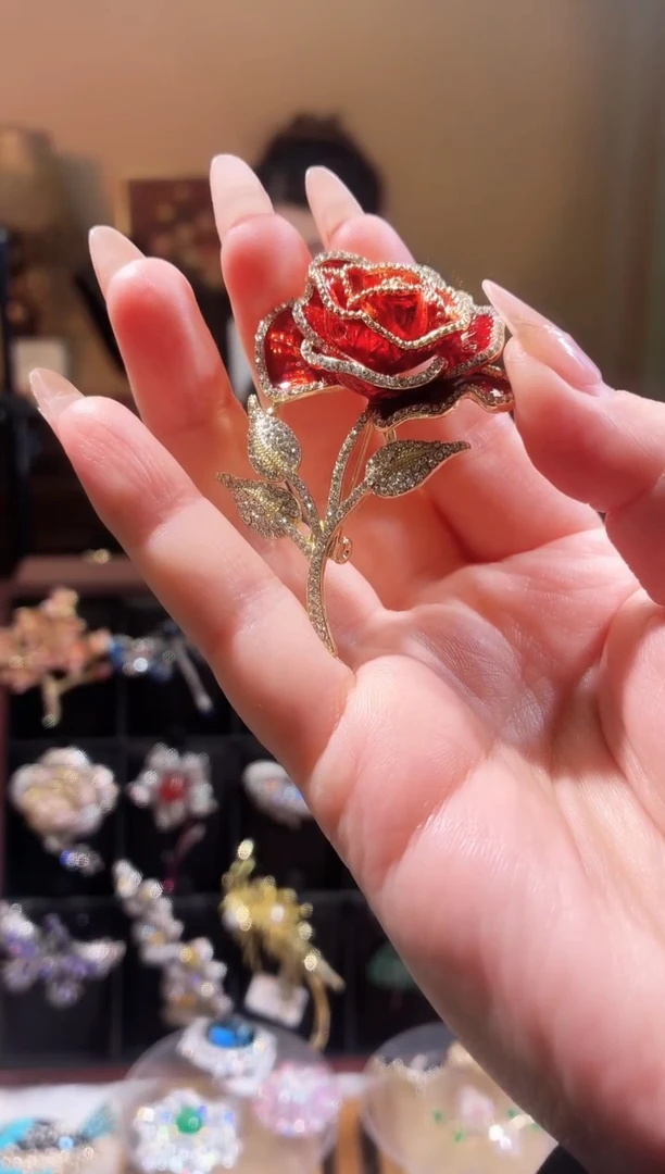 合成立方氧化锆铜合金红玫瑰