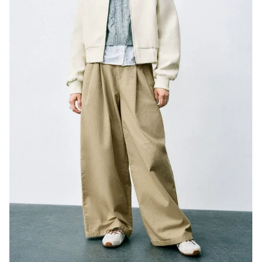 UR女装时尚垂感显瘦立体压褶阔腿裤UYY640019