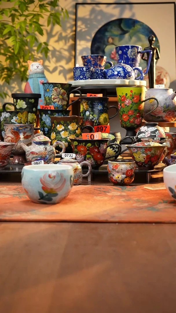 瓷片景德镇手工手绘375