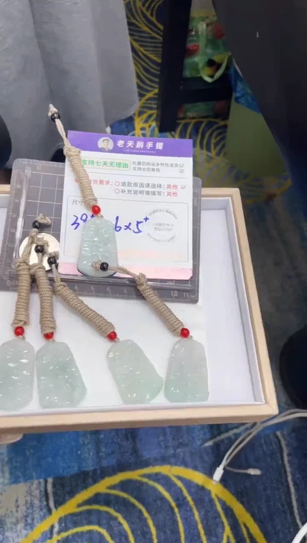 未镶嵌挂件翡翠山水牌FL10/多样性发其一CP配绳