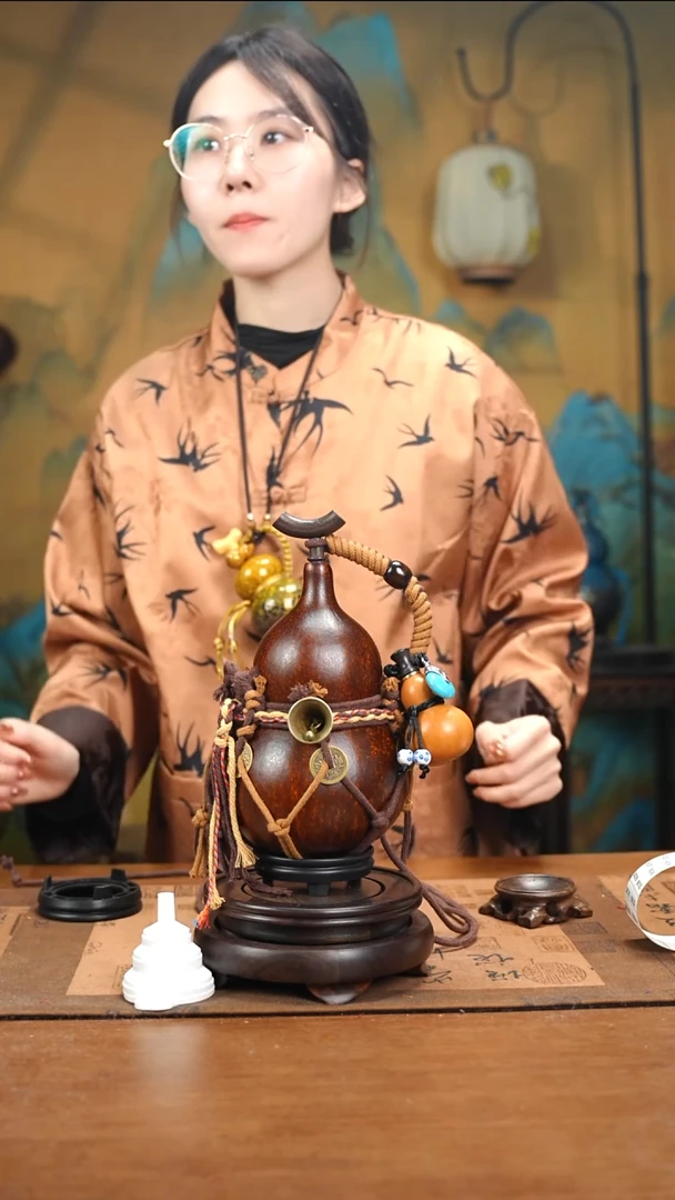 XK049网兜款大漆酒葫芦（现货现发）+小手捏