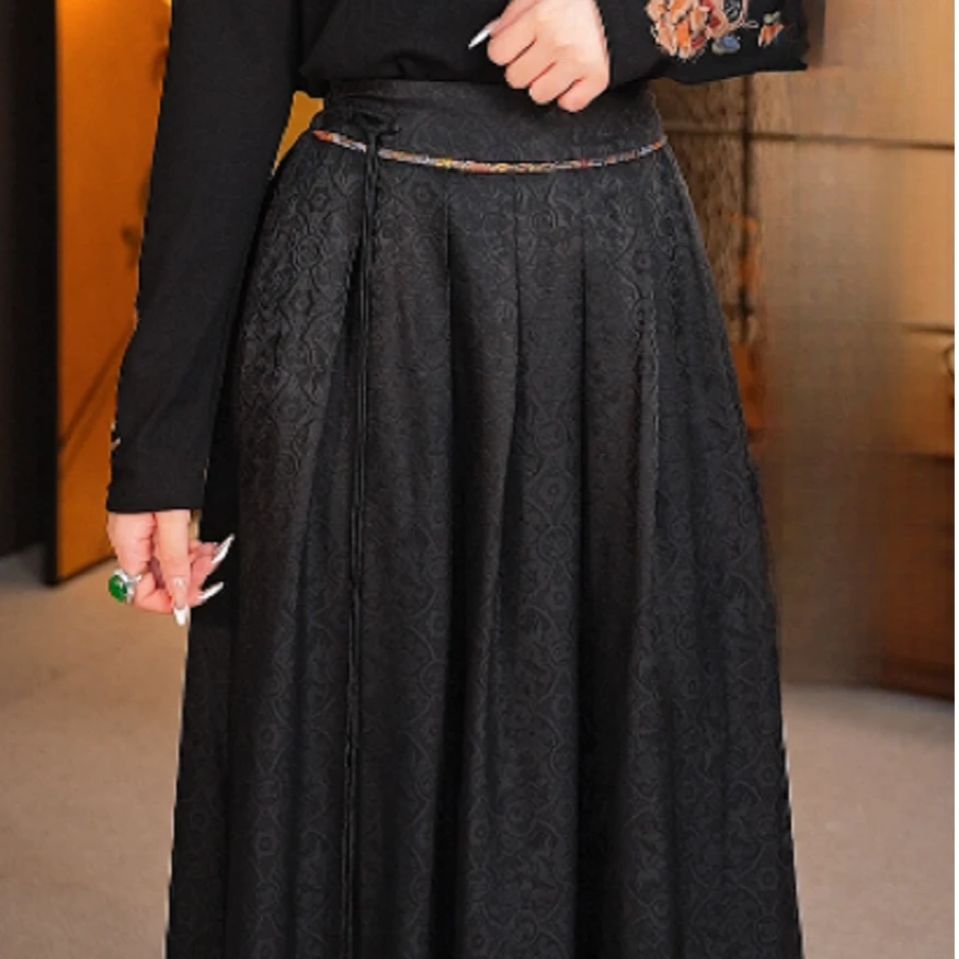 【繁华】新中式重磅双层半身裙·原创奢定