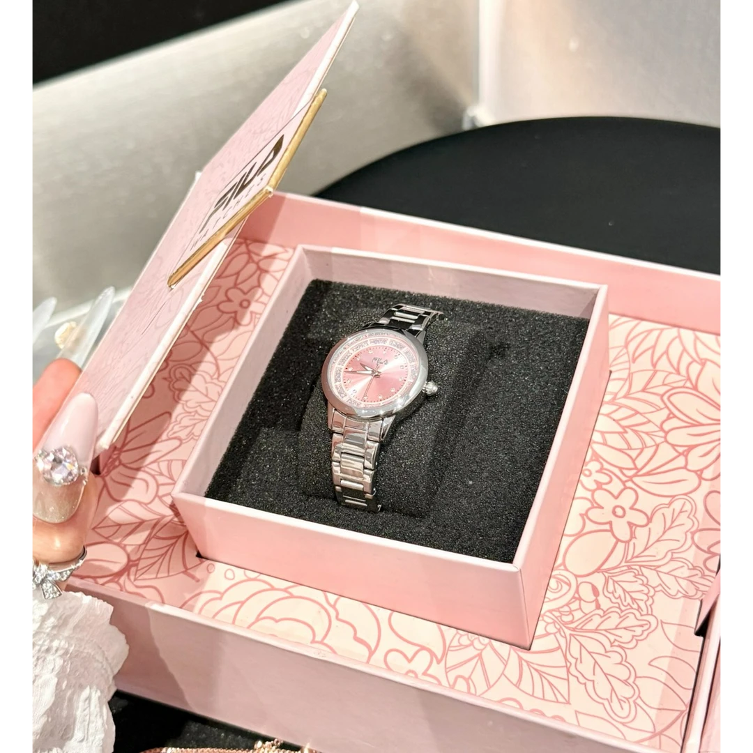 FILA斐乐手表镶钻环绕太阳纹防水石英腕表经典系列气质淑女6647