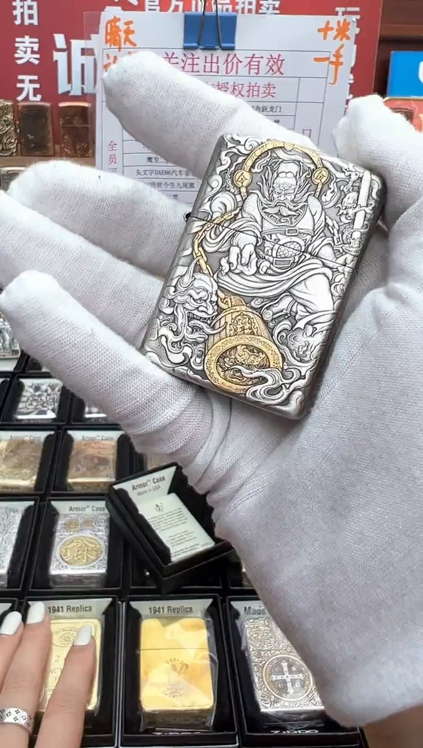 熏银鎏金盔甲佛魔帝君钟馗