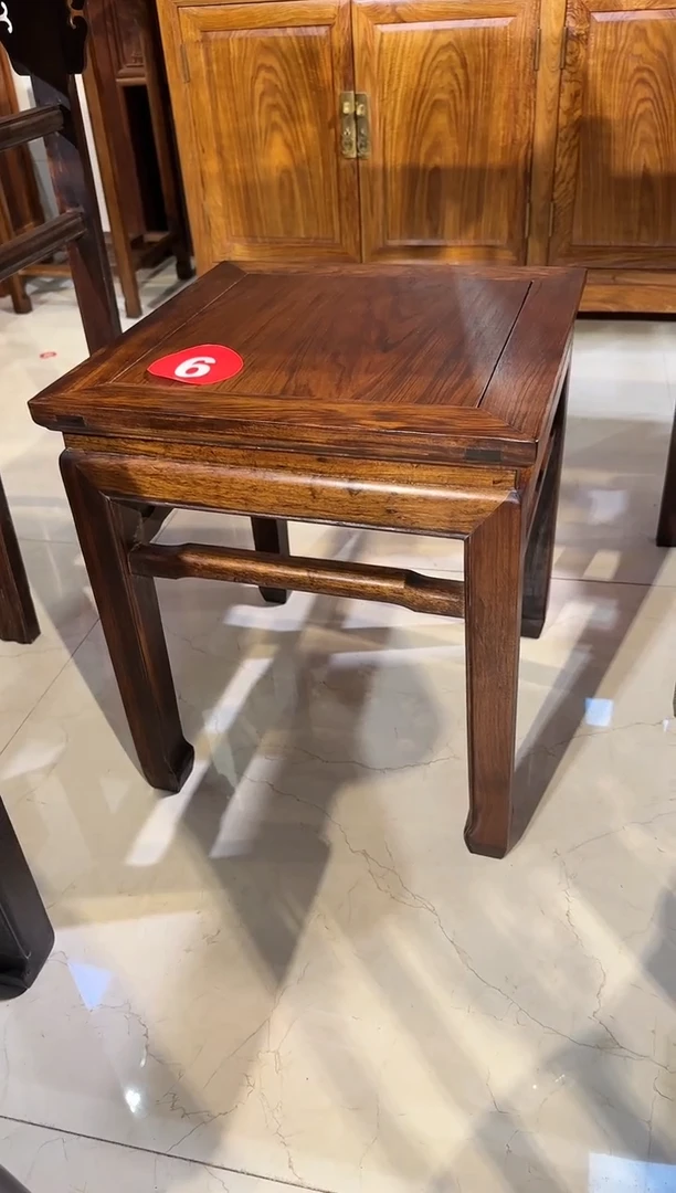 【闪购商品】木木艺黄花梨花纹方凳798.8888