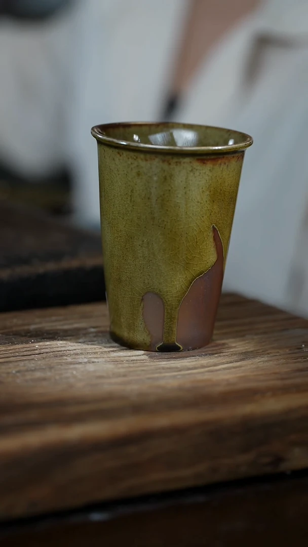 浪鬼柴烧T**a釉绘 杯