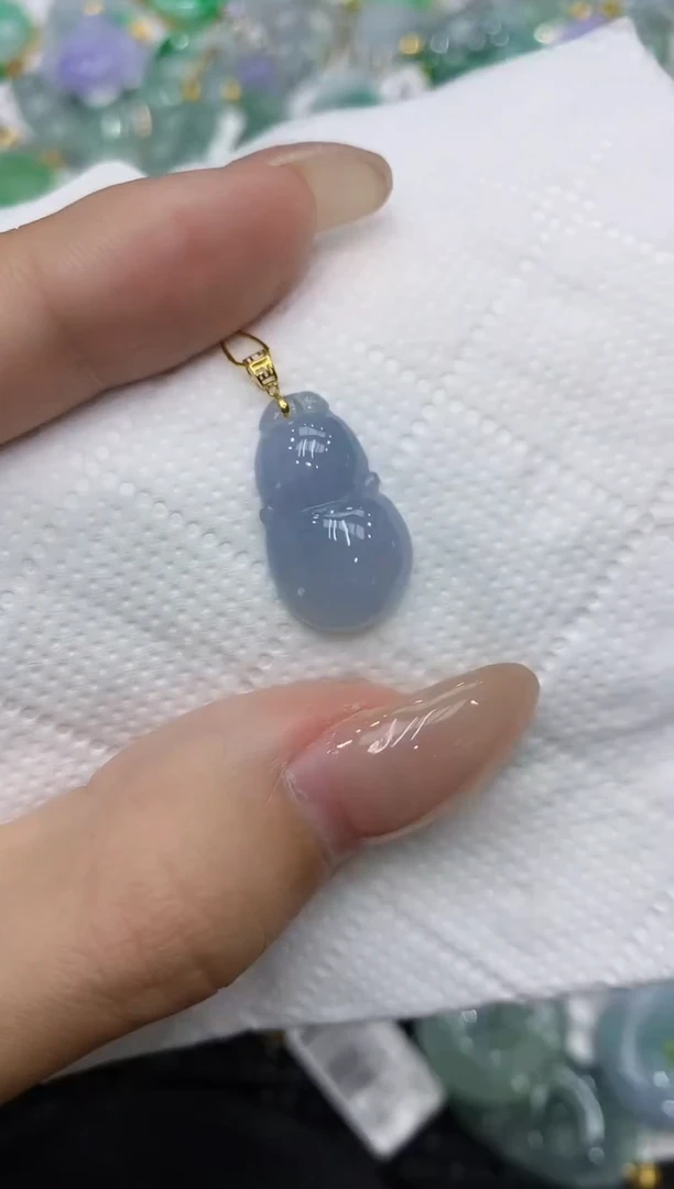 翡翠18K金镶嵌颈饰111111111111