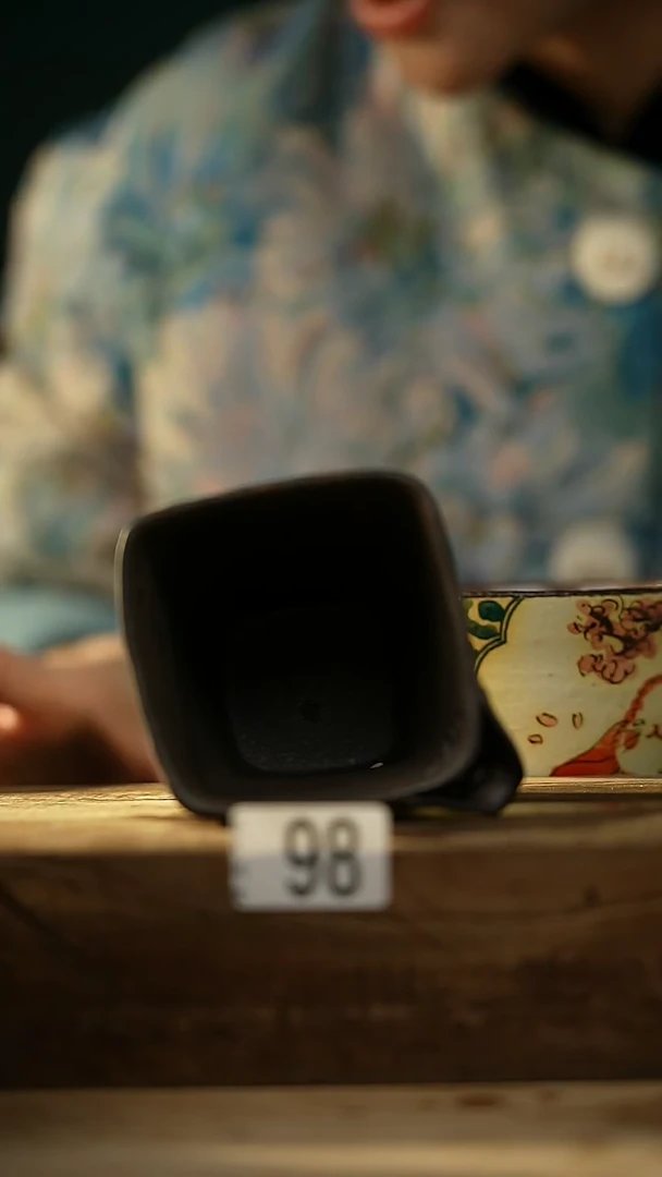 【闪购商品】瓷片丁念 设计师款 黑色四方公道杯